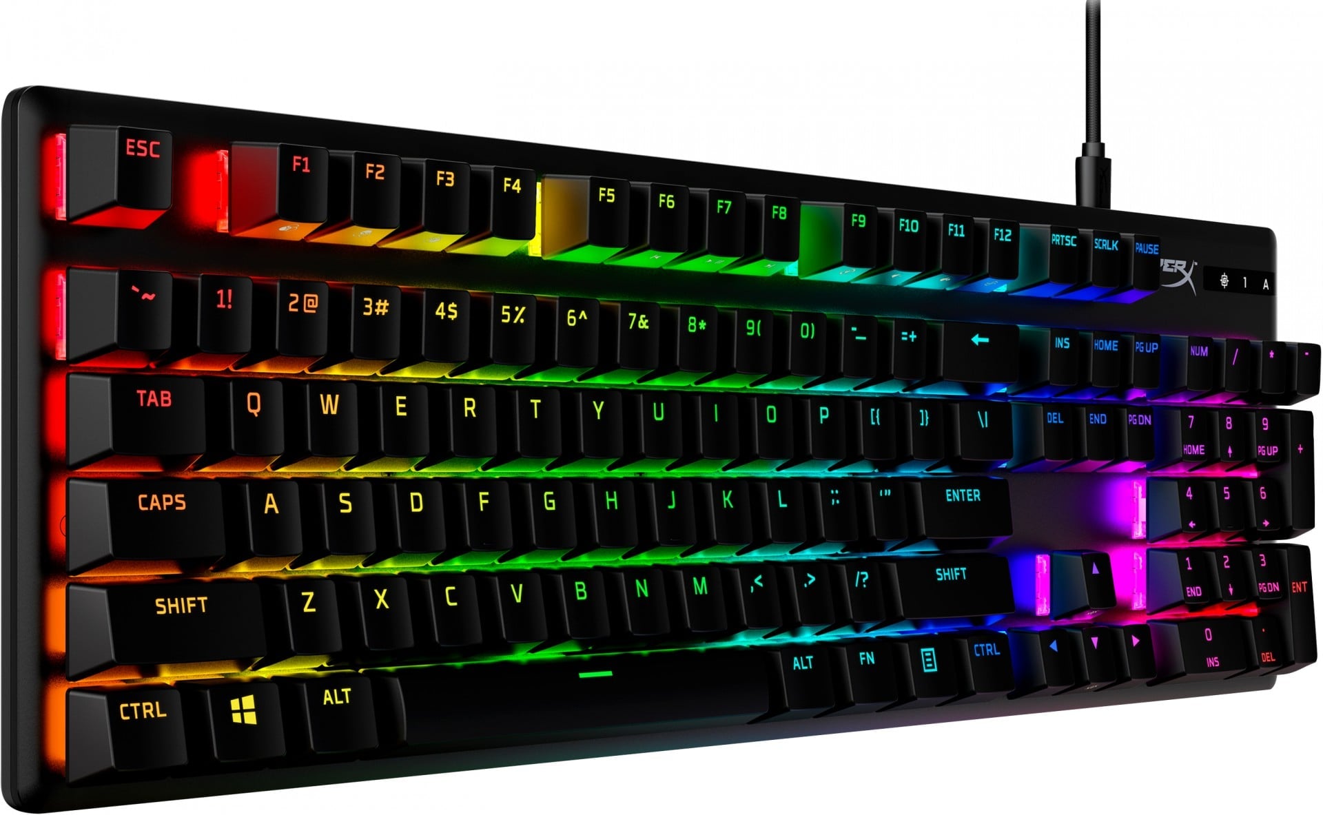 Clavier mécanique HyperX Alloy Origins RGB - interrupteurs HX Blue - QWERTY US INT