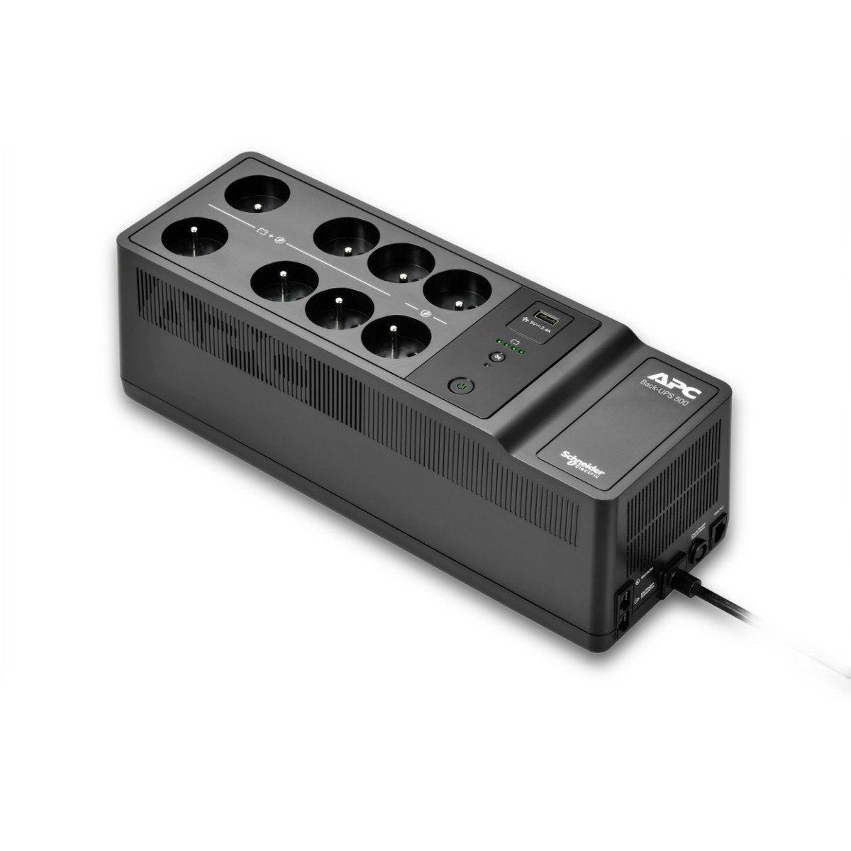 APC Back-UPS 500VA 8 schuko outlets 230V 1 USB charging port