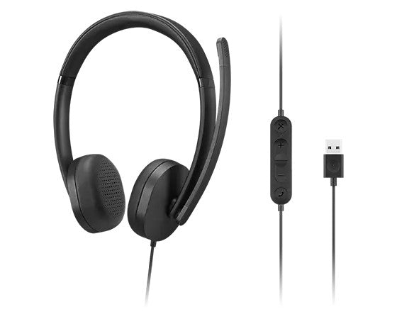 LENOVO Gen2 Headset on-ear wired USB-A black