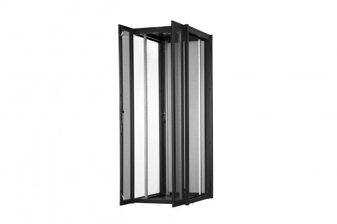 "Armoire réseau debout Hyper Pro 19"" 47U rack 800x1000, porte avant perforée, noire, 1000kg"