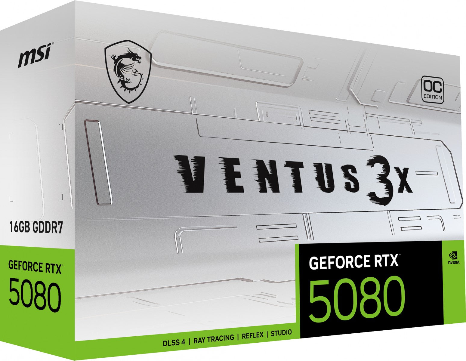 MSI GeForce RTX 5080 Ventus 3X OC White 16GB GDDR7 DLSS4