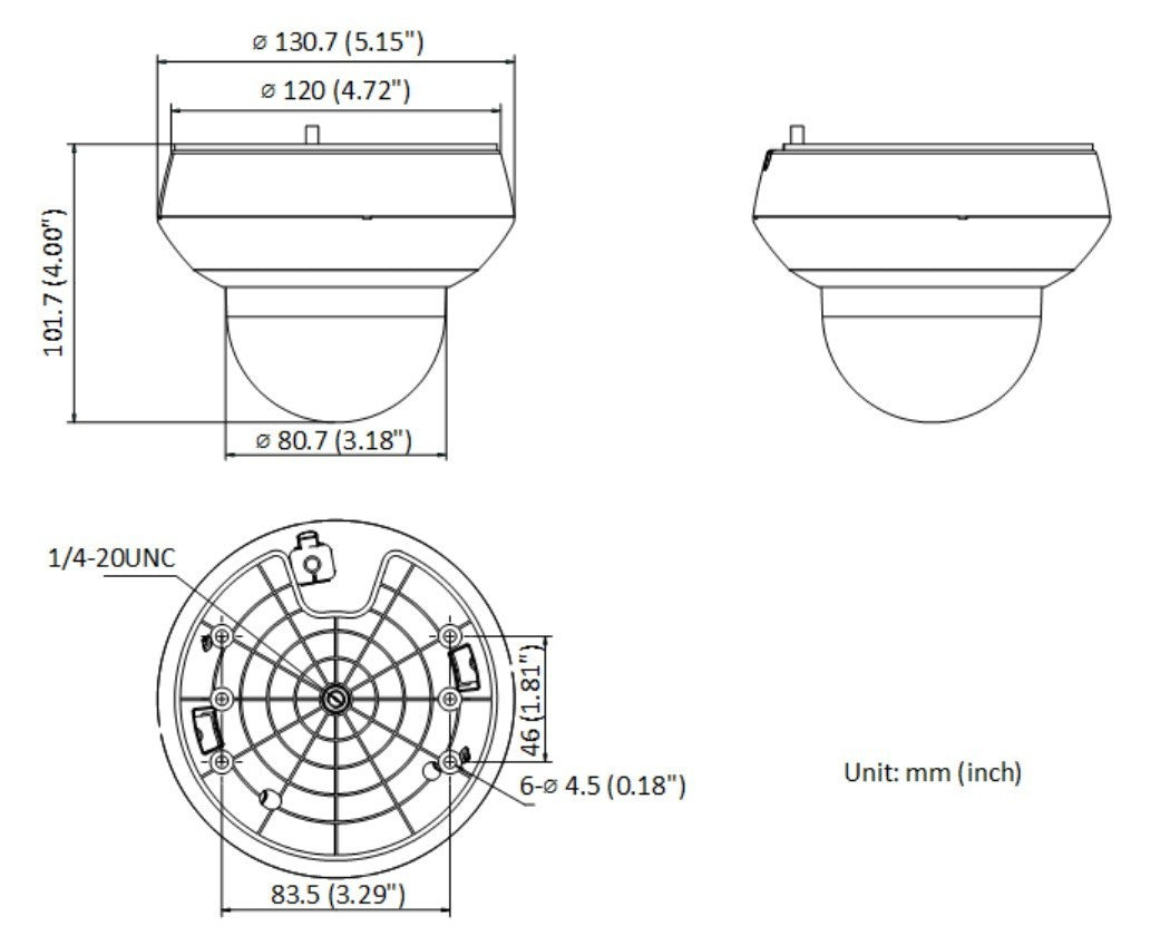 Hikvision DS-2DE2A404IW-DE3(C0)(S6)(C) Caméra réseau Mini PTZ dôme IR extérieure 4 MP 4X