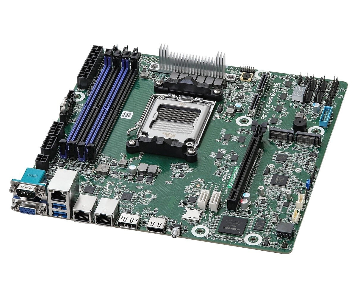 ASRock EPYC4000D4U, 1xSKT LGA 1718, AMD EPYC 4005, KNOLL3 X600, SATA, NVMe, 2xM.2, 2xGbE, IPMI
