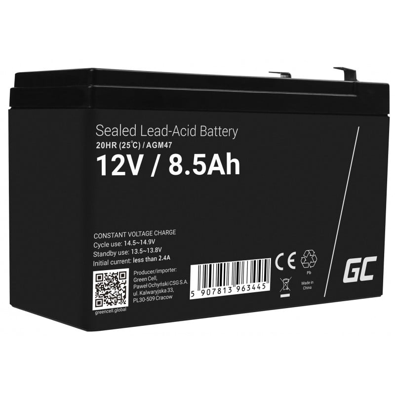 Green Cell AGM Battery 12V 8.5Ah - Battery - Mignon (AA)
