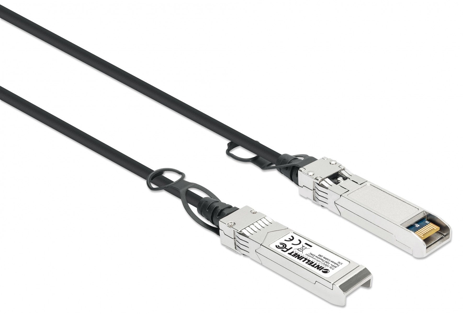 Intellinet 508421 câble InfiniBand et a fibres optiques 2 m SFP+ Noir, Argent