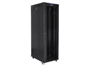 Lanberg FF01-8042-12BL free standing rack 19inch cabinet 42U 800x1000 glass door LCD flat pack black
