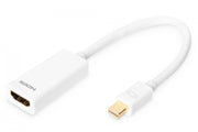 Digitus DB-340404-001-W câble vidéo et adaptateur 0,15 m Mini DisplayPort HDMI Type A (Standard) Blanc