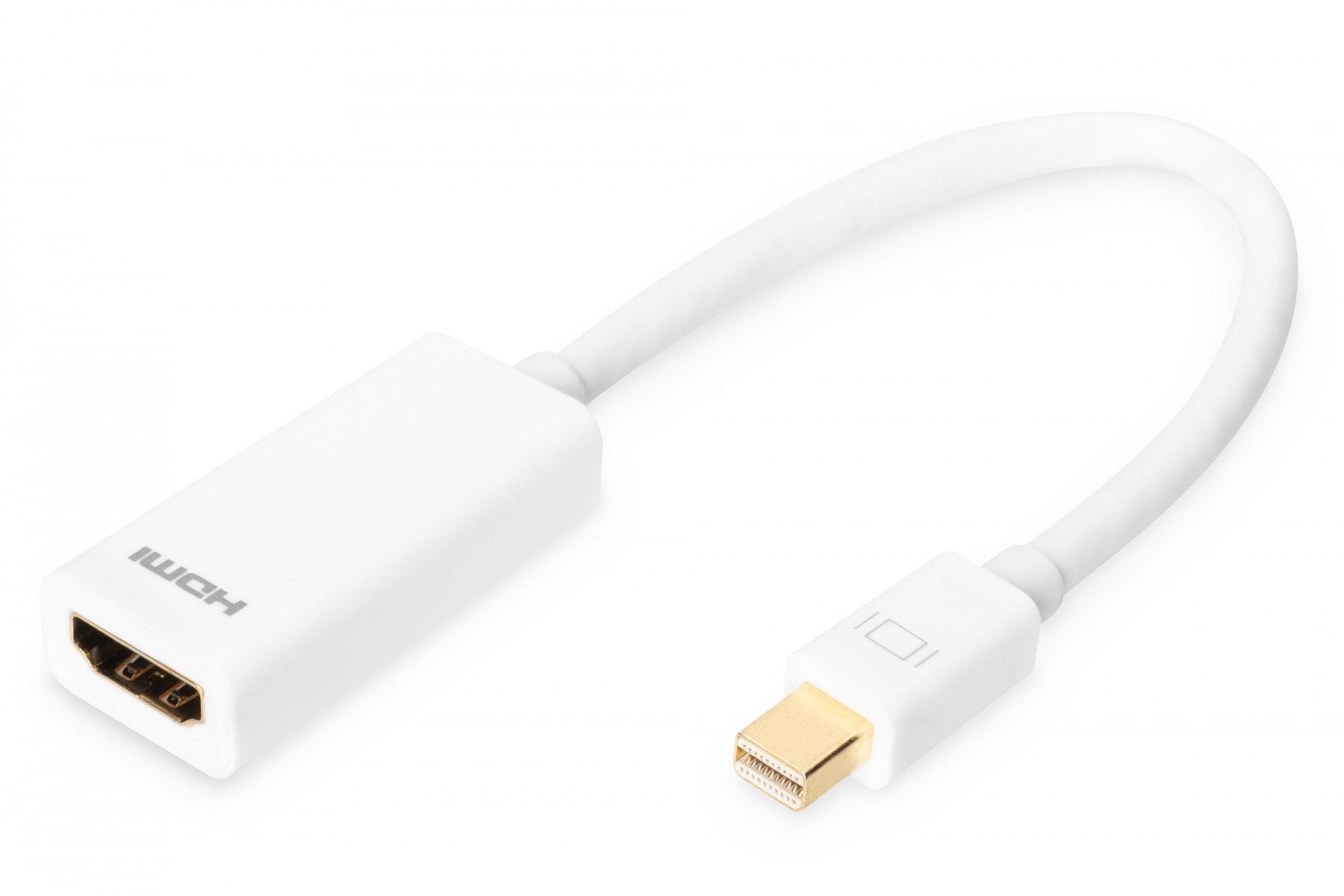 Digitus DB-340404-001-W câble vidéo et adaptateur 0,15 m Mini DisplayPort HDMI Type A (Standard) Blanc
