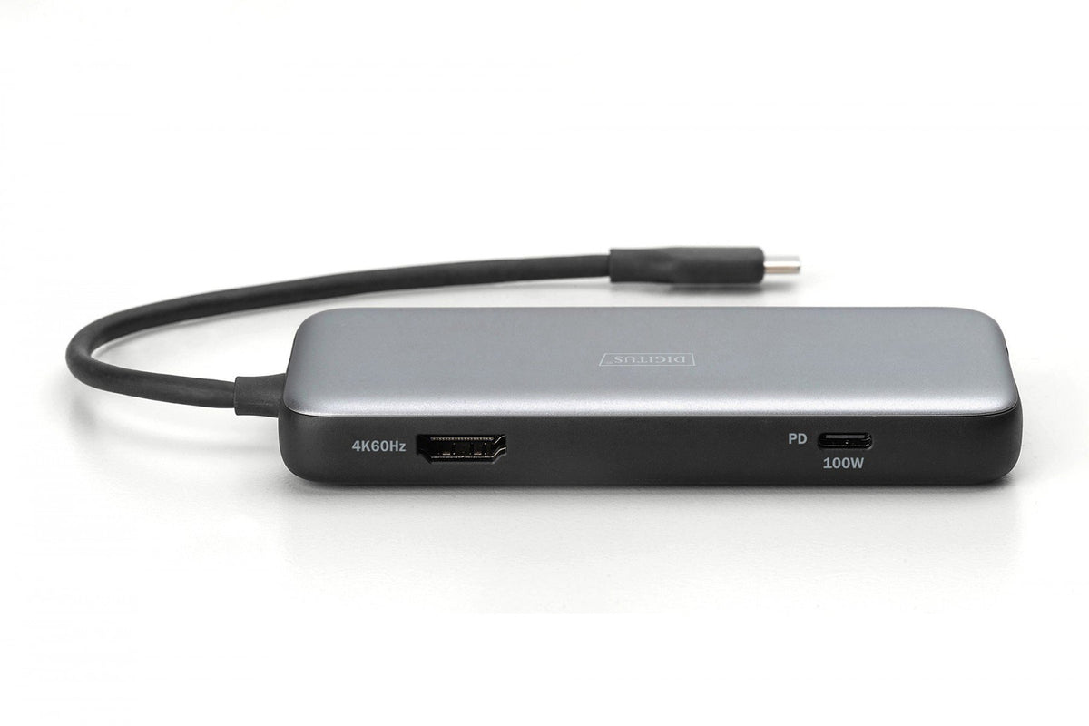 Station d'accueil USB-C 7 ports, max. 4K/60Hz avec HDR, HDMI, USB-A 3.2 Gen2, Ethernet Gigabit, SD/Micro SD, PD 100W