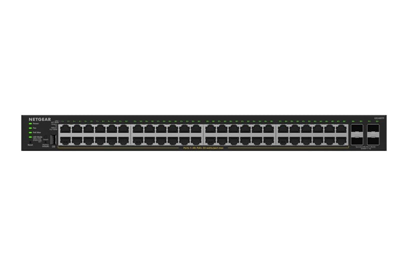 NETGEAR S350 Series 48-Port Gigabit Ethernet PoE+ Smart Managed Essentials Switch with 4 Dedicated SFP Ports