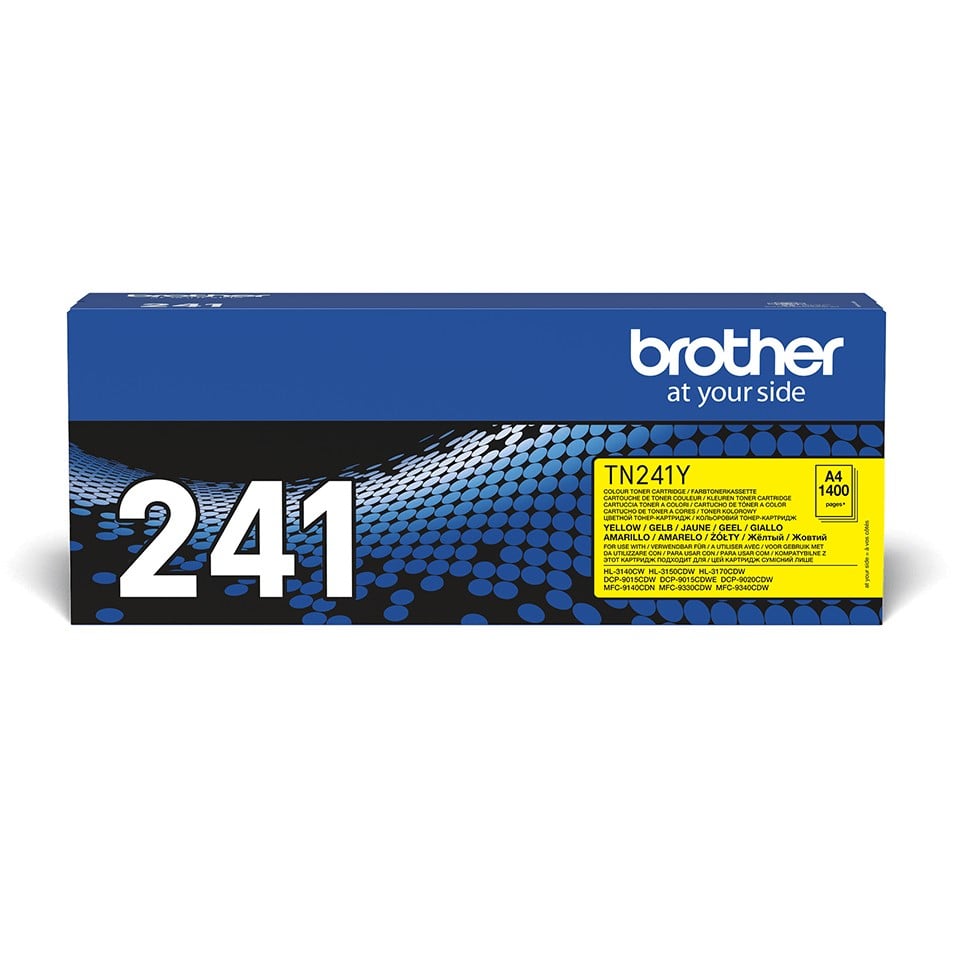 BROTHER TN241Y HL-3140CW/3150CDW/3170CDW cartouche de toner jaune capacité standard 1.400 pages pack de 1