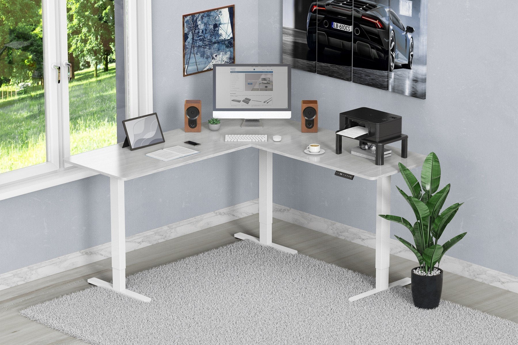 Digitus DA-90453 Cadre de bureau Electrique 3 pieds