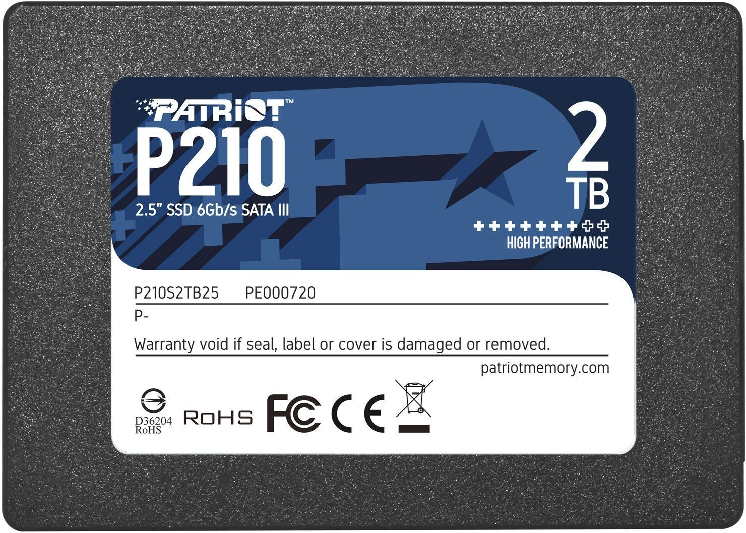 "Patriot Memory P210 2 To 2,5"" Serial ATA III"