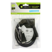 Techly IDATA USB2-SER-1A Convertisseur USB vers RS232/DB9 M/M avec câble de 1,5 m Polybags