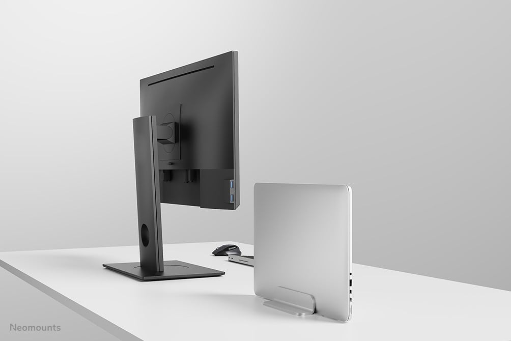 NEOMOUNTS vertical laptop stand silver