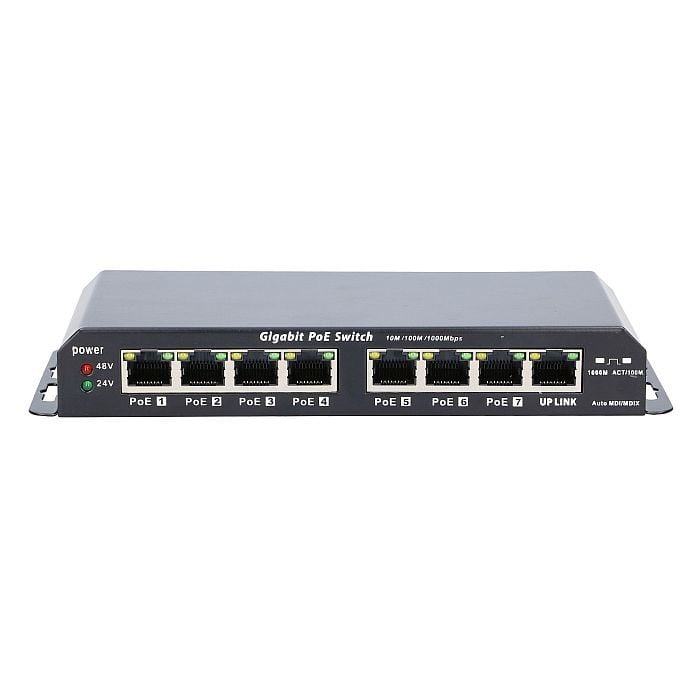 Extralink EX.1025 commutateur réseau Non-géré L2 Gigabit Ethernet (10/100/1000) Connexion Ethernet, supportant l'alimentation via ce port (PoE) 1U Noir