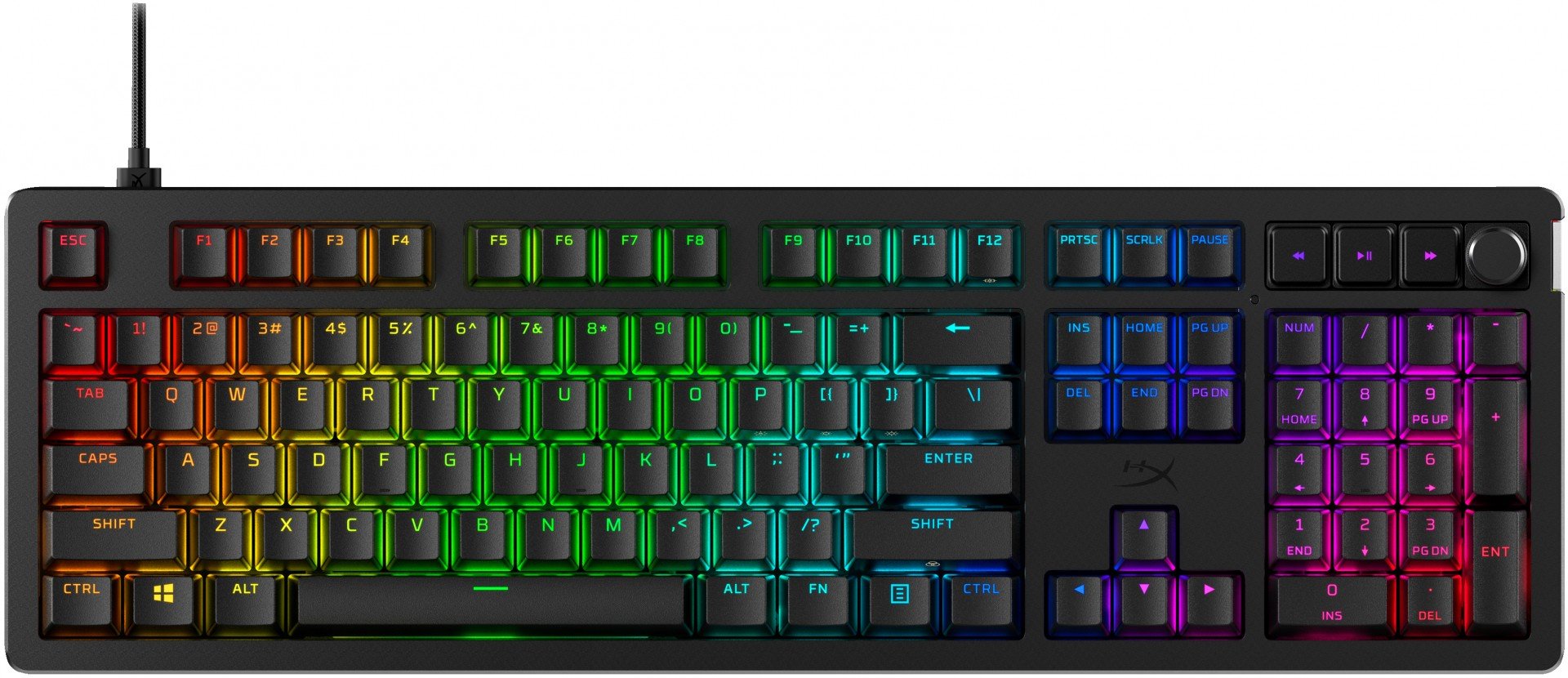 Clavier mécanique HyperX Alloy Rise RGB - Interrupteurs linéaires HyperX - QWERTY US INT