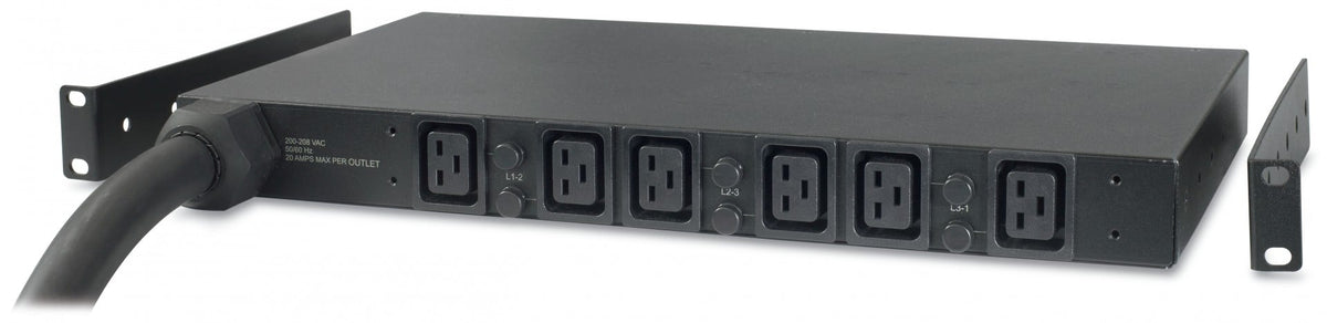 APC Basic Rack PDU Rack AC 400V 22 kW 3-phase input IEC 60309 output connectors 6 IEC 60320 C19 2.44m cord Black