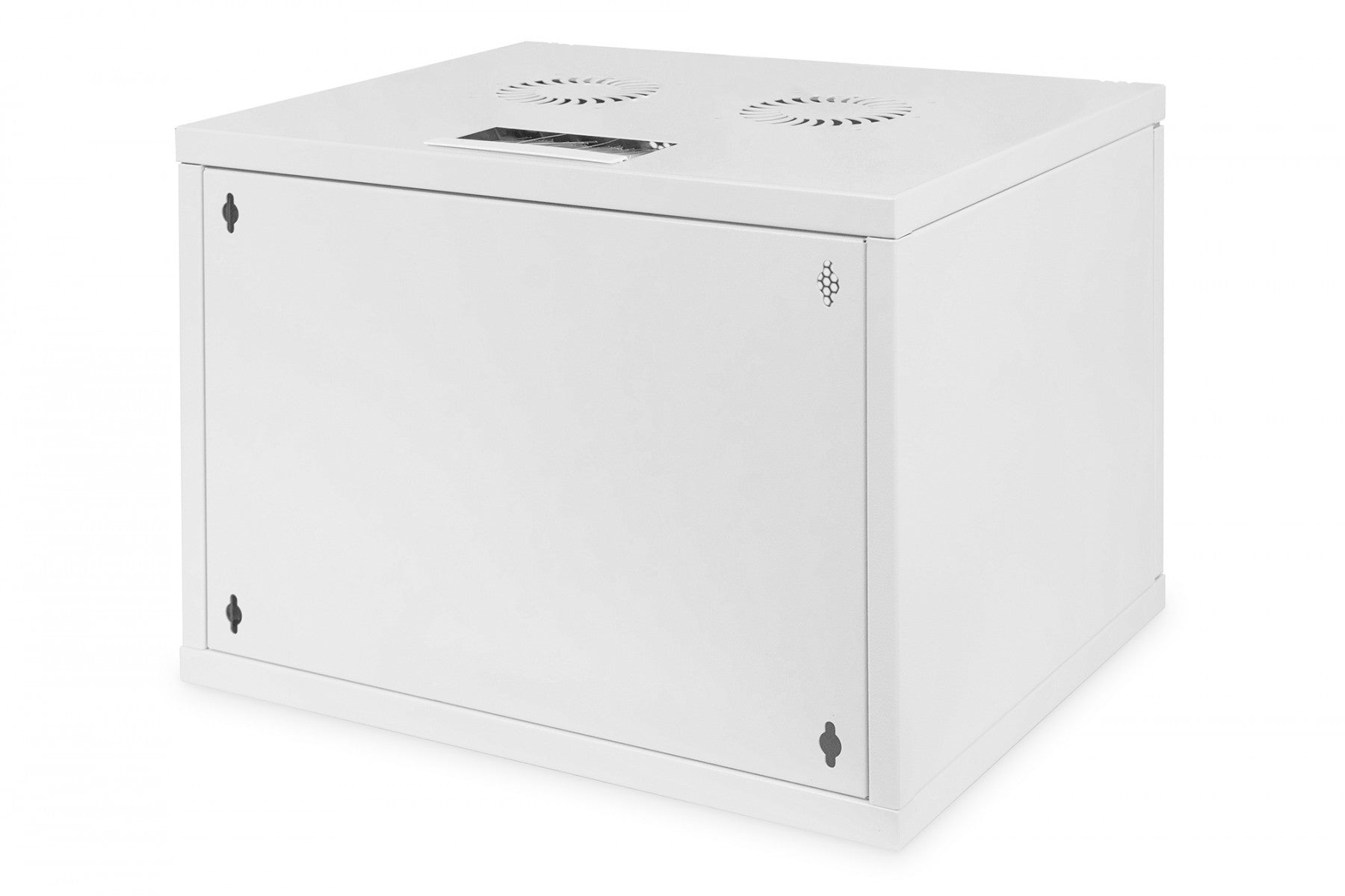 "Armoire réseau suspendue 19"" 7U rack 540x400, porte perforée, grise, non divisée, non assemblée, 60kg 370x540x400 mm, porte avant perforée, grise"