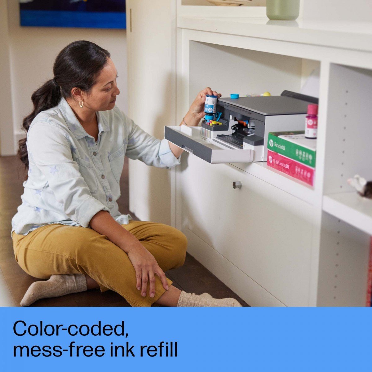 HP Smart Tank 5105 All-in-One MFP colour inkjet refillable A4 10ppm Copy 12ppm Print 100sheets USB Wi-Fi Bluetooth basalt