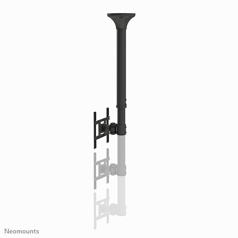 NEOMOUNTS FPMA-C200BLACK Support de plafond pour écran de 10-40p - h 64-104 cm
