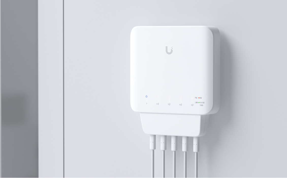 Ubiquiti USW-FLEX Networks UniFi USW-FLEX Géré L2 Gigabit Ethernet (10/100/1000) Connexion Ethernet, supportant l'alimentation via ce port (PoE) Blanc