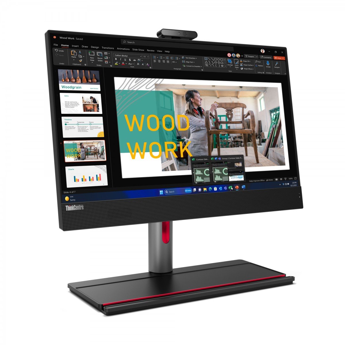 "Lenovo ThinkCentre M90a Gen 5 Intel® Core™ i5 i5-14400 60,5 cm (23.8"") 1920 x 1080 pixels PC All-in-One 8 Go DDR5-SDRAM 512 Go SSD Windows 11 Pro Wi-Fi 6E (802."