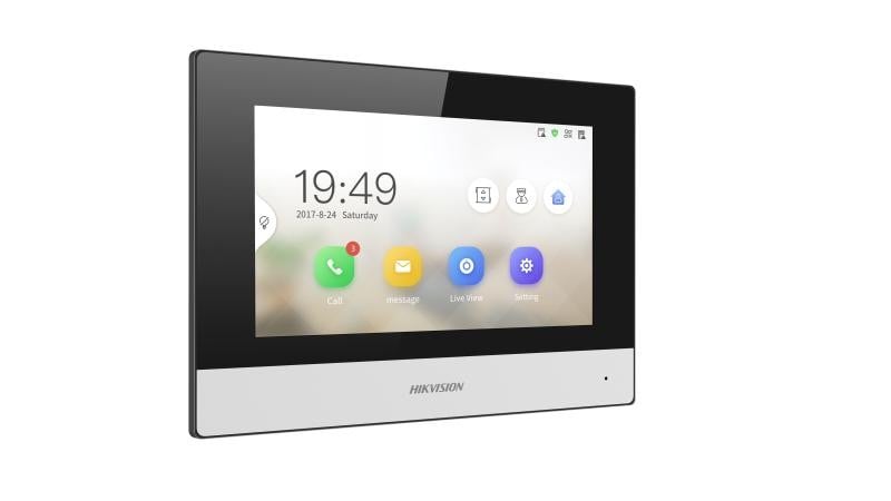Hikvision DS-KH6320Y-WTE2/WHITE Moniteur pour interphone vidéo 2 fils