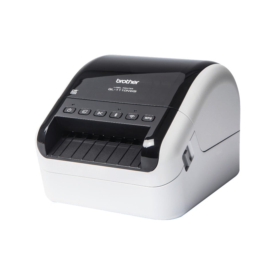 Brother QL-1110NWB imprimante pour étiquettes Thermique directe 300 x 300 DPI 110 mm/sec Avec fil &sans fil Ethernet/LAN DK Wifi Bluetooth