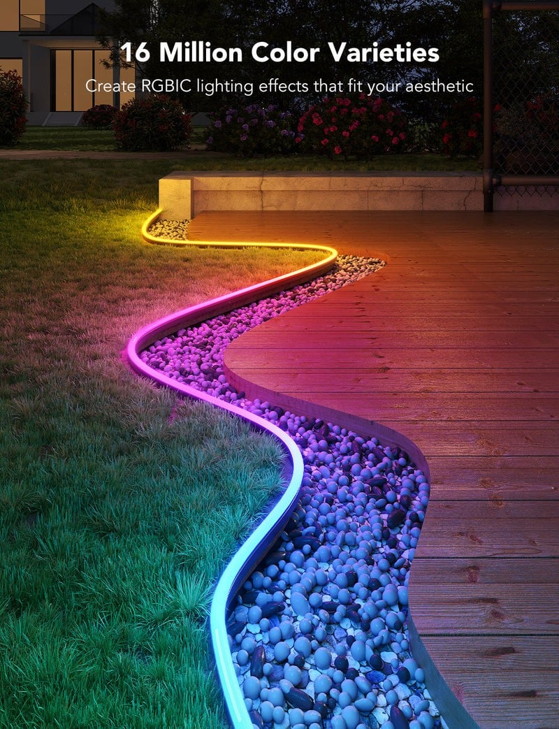 Govee H61A83D1 Bandes lumineuses néon RGBIC extérieures 10m