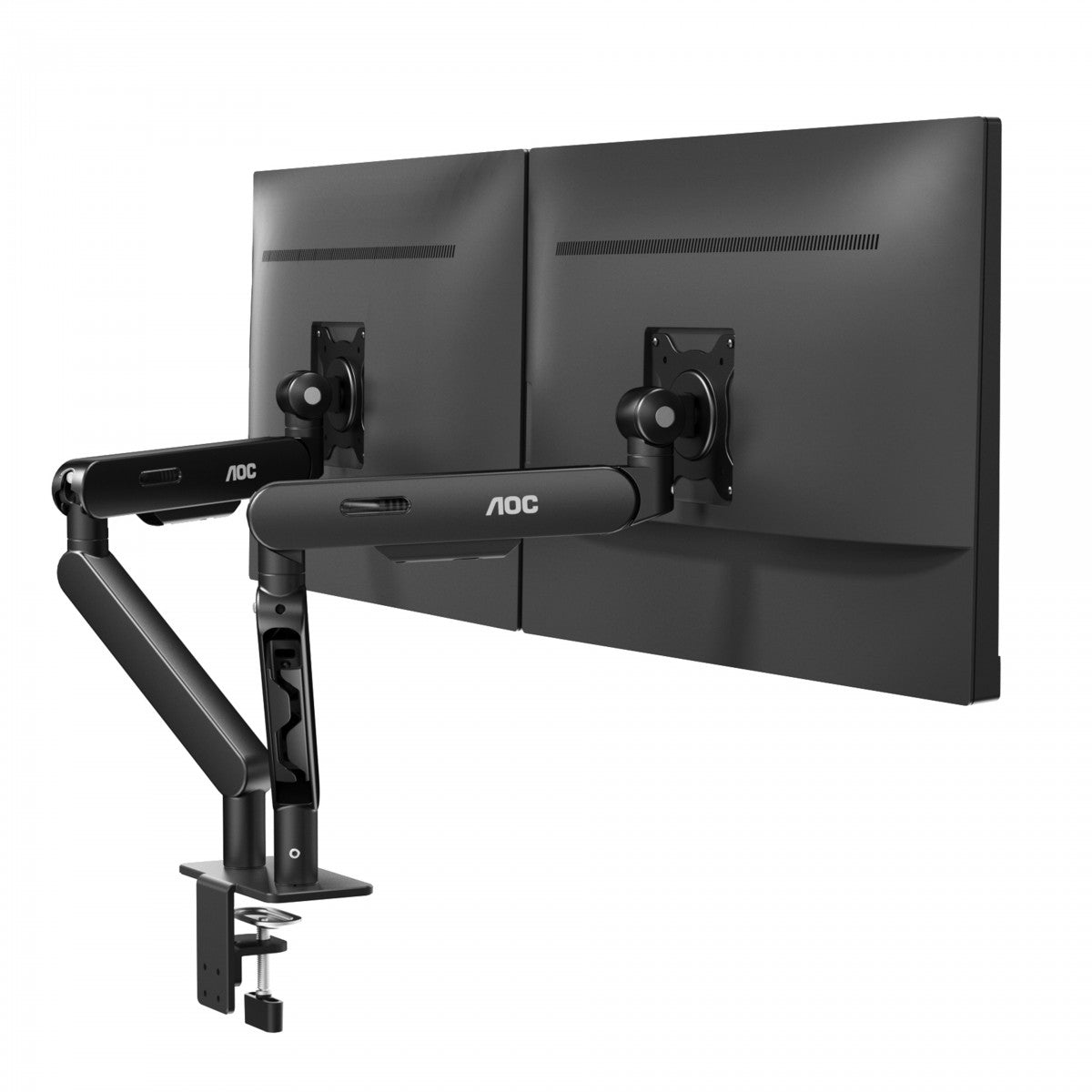 AOC AM420 bras pour - pour 2 écrans LCD / plasma - pour bureau - alliage d'aluminium - noir - Taille d'écran :17"-34"