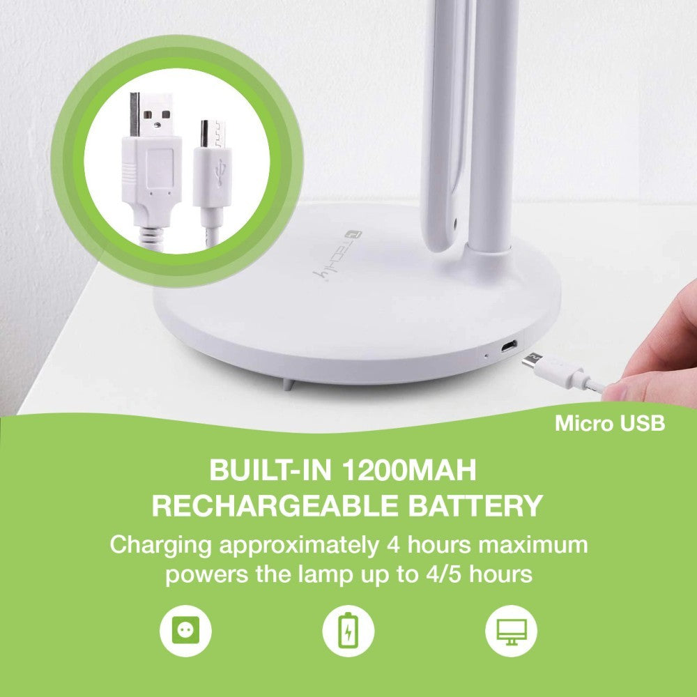 Techly I-LAMP-DSK9 Lampe de bureau LED avec batterie