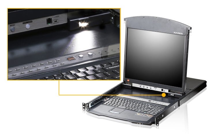 "ATEN KL1516AIM-AXA-XG support d'ordinateurs 43,2 cm (17"") Noir 1U"