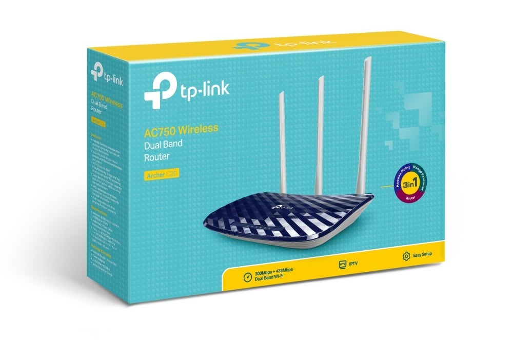 TP-Link AC750 routeur sans fil Fast Ethernet Bi-bande (2,4 GHz / 5 GHz) Noir, Blanc