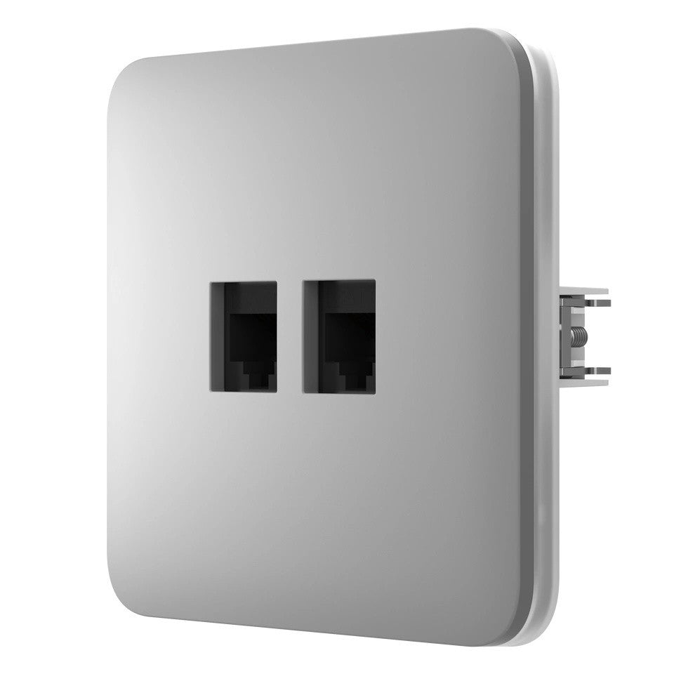 Ajax Systems 126192.317.FG Cache de prise LAN double - SoloCover (LAN)