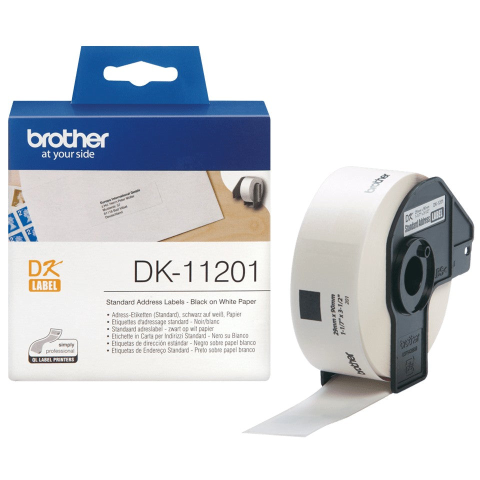 BROTHER P-TOUCH DK-11201 die-cut standard address label 29x90mm 400 labels