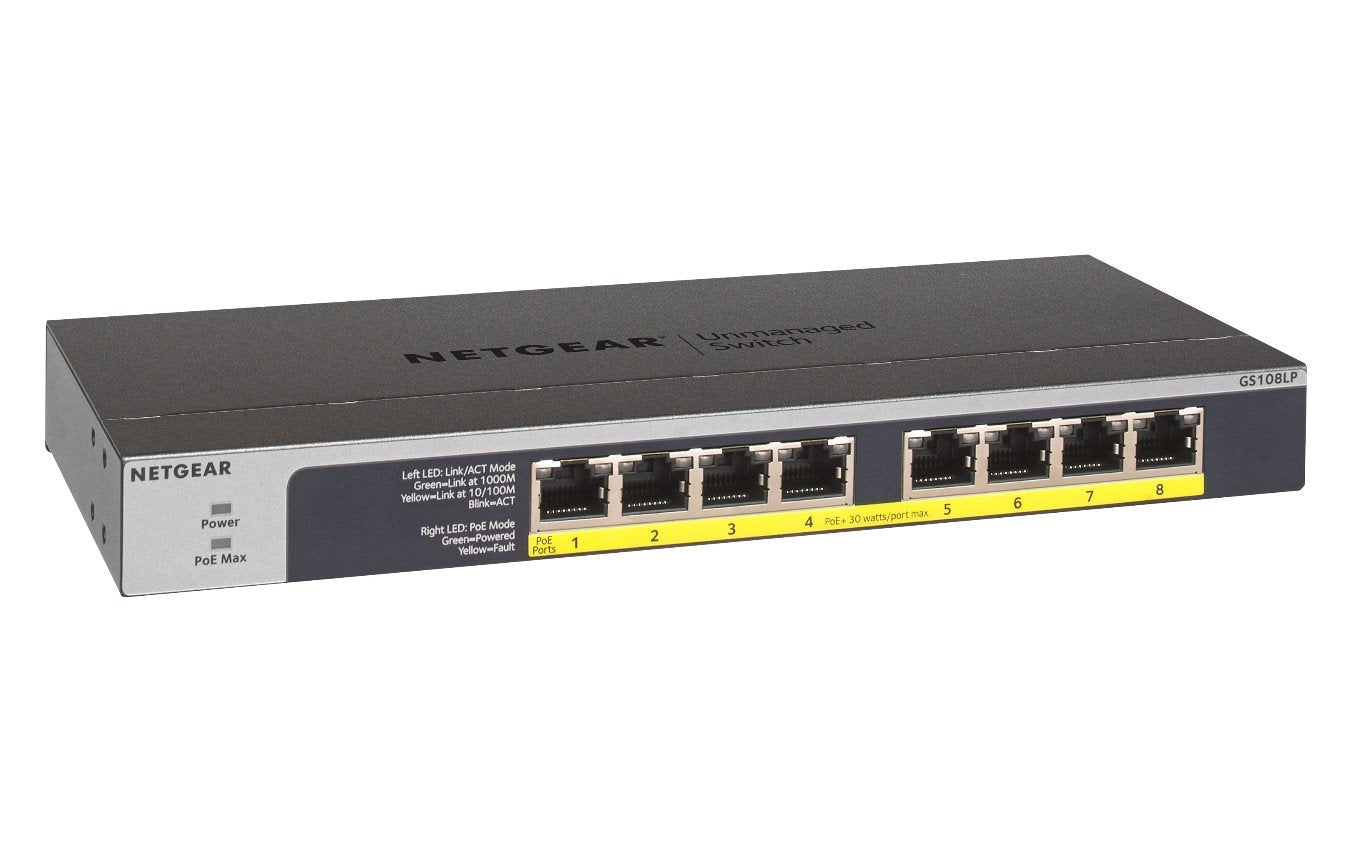 8PT POE/POE+GIGABIT UNMANAGED SWCH