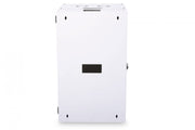 "Armoire réseau suspendue Unique 19"" 20U rack 600x600, porte en verre, grise, divisée, assemblée, 100kg double sectionnée, pivotante, grise (RAL 7035)"