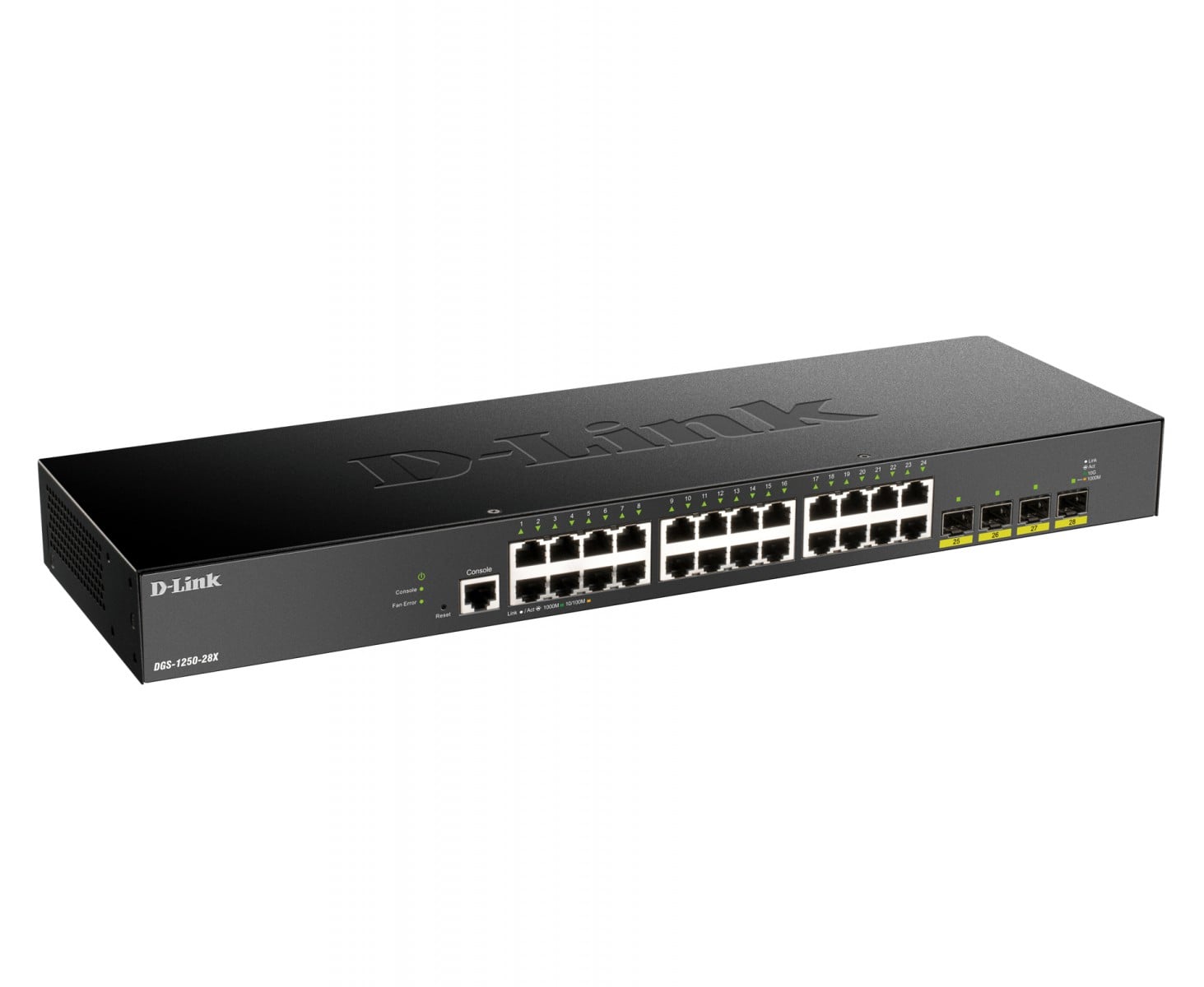 D-Link DGS-1250-28X commutateur réseau Géré L3 Gigabit Ethernet (10/100/1000) Noir