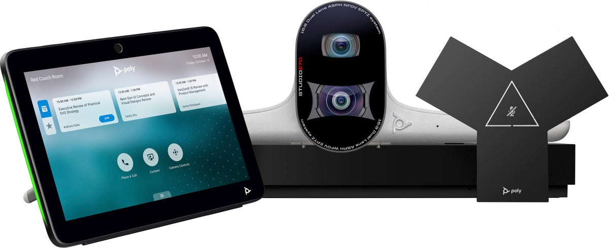 HP Poly G7500 Video Conferencing System with Studio E70 and TC10 Controller Kit systeme de vidéo conférence Ethernet/LAN Systeme de vidéoconférence de groupe