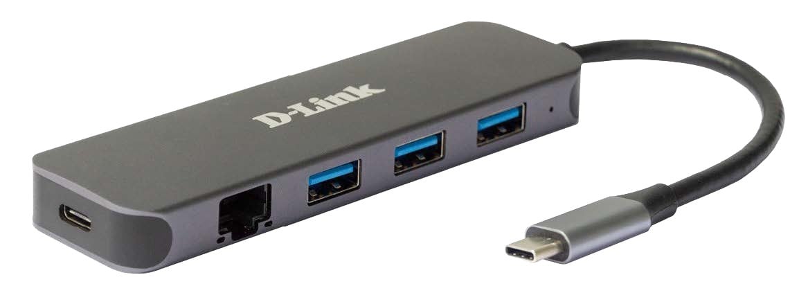D-Link DUB-2334 station d'accueil Avec fil USB Type-C Gris