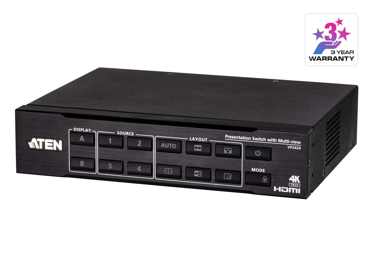 Aten VP2420-AT-G 4 x 2 True 4K Presentation Matrix Commutateur