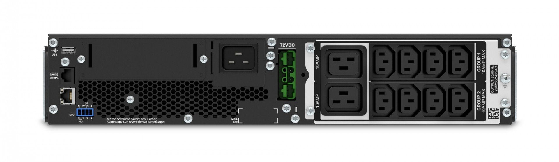 APC Smart-UPS SRT 2200VA RM UPS Rack AC 220/230/240V 1980Watt 2200VA lead acid RS-232 USB output connectors 10 2U BK