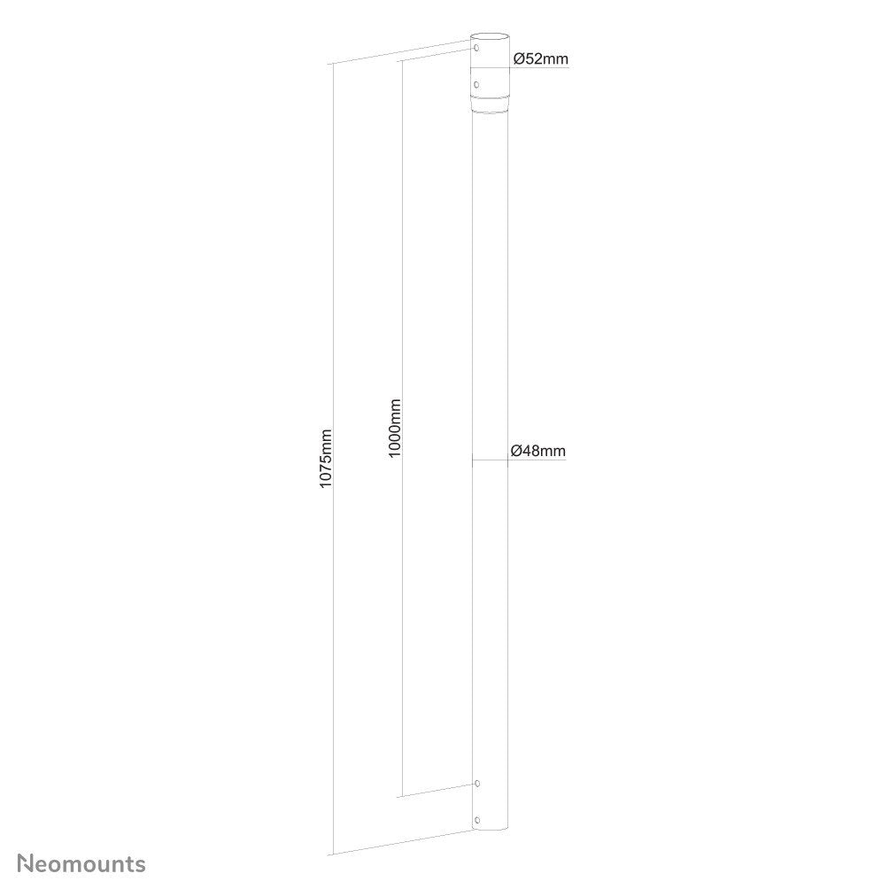 NEOMOUNTS NS-EP100BLACK 100cm extension pole for FPMA-C340BLACK NM-C440BLACK NM-C440DBLACK black