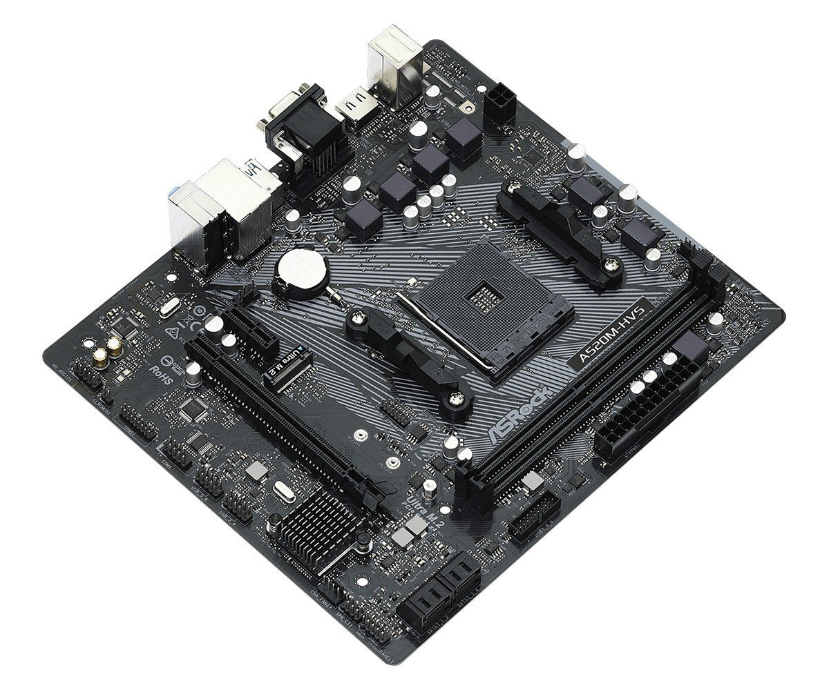 Asrock A520M-HVS AMD A520 Emplacement AM4 micro ATX