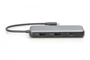 Station d'accueil USB-C 8 ports, max. 4K/60Hz avec HDR, HDMI, max. 2 moniteurs MST, USB-A 3.2 Gen2, Ethernet Gigabit, SD/Micro SD, PD 100W