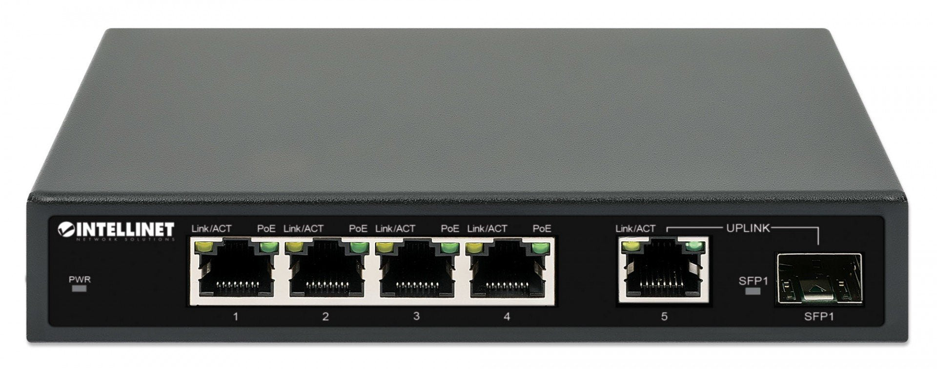 Intellinet 561822 commutateur réseau Gigabit Ethernet (10/100/1000) Connexion Ethernet, supportant l'alimentation via ce port (PoE) Noir