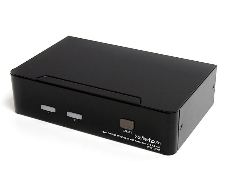 2 Port DVI USB KVM Switch with Audio