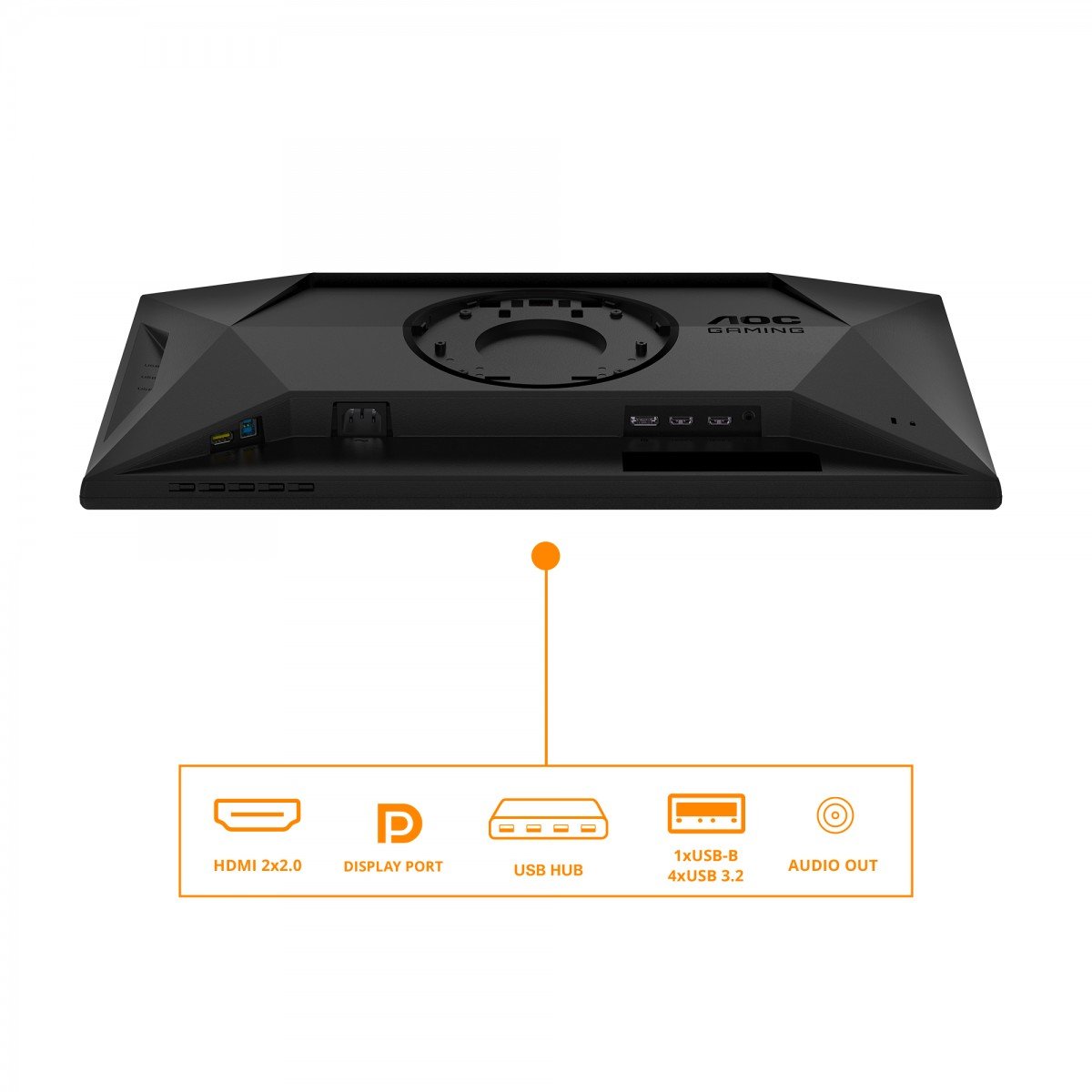 AOC 25G4SXU 24.5p Fast IPS FHD 310Hz 0.3ms 400cd/m2 HDMI 2.0 DP1.4 HUB USB