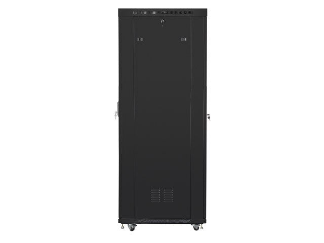 Lanberg FF01-8042-12BL free standing rack 19inch cabinet 42U 800x1000 glass door LCD flat pack black
